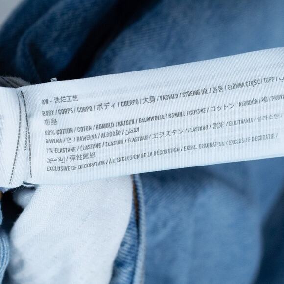 ABERCROMBIE &‎ FITCH 90s Straight Ultra High Rise Jeans Stretch Denim Sz 32/14 S - Picture 9 of 9